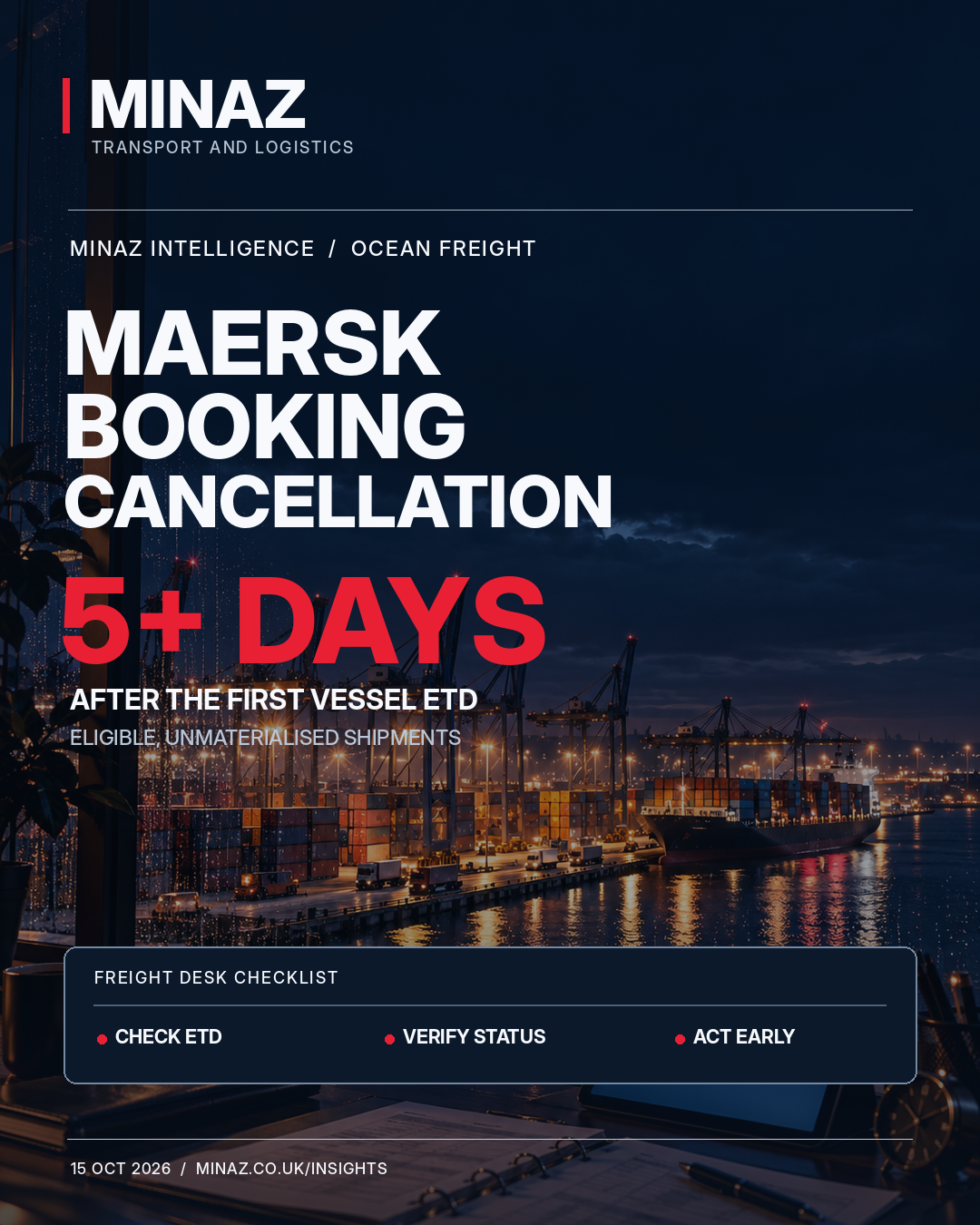 Maersk’s Five-Day Booking Cancellation Rule: What UK Export Teams Should Check